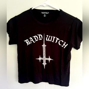 “BADD WITCH” Printed Dollskill soft crop top